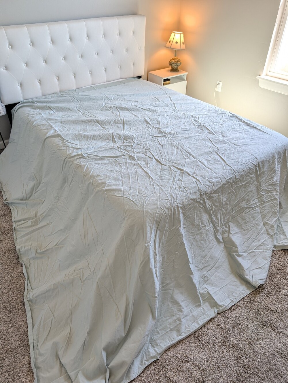 Royal Tradition Egyptian Linens 608TC Long Staple Cotton Flat Sheet Pale Green